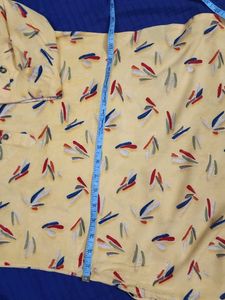 Printed Yellow Kurta