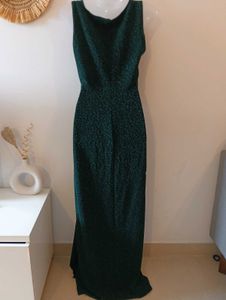 Naniyali Black With Green Shimmer Gown From US