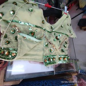Parrot Sequined Lehenga