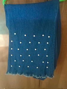 Pearl Embellished Denim Flares