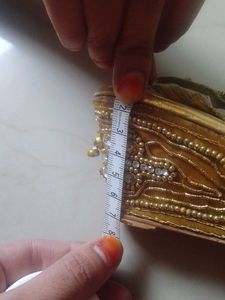 Embroidered Golden Khusa Shoes