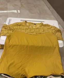 Yellow Lace Top
