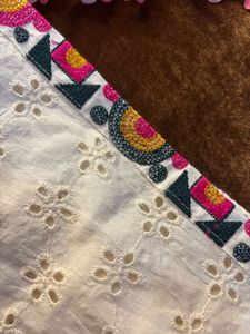 Ivory schiffli Co-ord Set