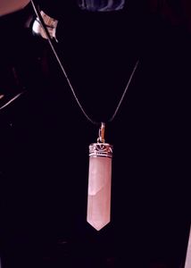 Rose Quartz Pencil Pendent