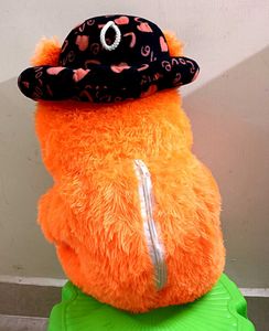 Adorable Orange Teddy Bear with Hat