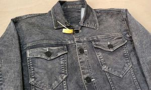Trendy Gray Denim Jacket