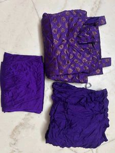 Purple churi daar pjami suit