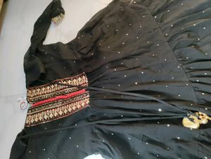 Elegant Black Embroidered Dress