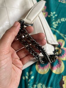 Zara off White Quilted Shoulder Bag