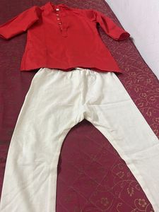 Red Kurta Pajama Set