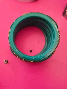 Green &amp; Gold Bangles