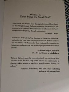 Don&#39;t Sweat the Small Stuff Book