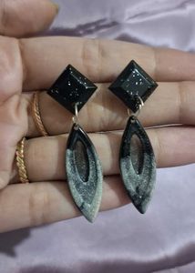 Elegant Black Drop stud Earrings