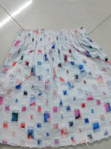 Patterned Mini Skirt