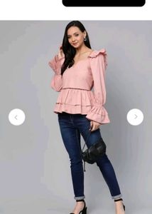 Pink Ruffle Top