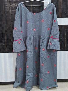 Gray Printed Dress