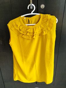 Yellow Ruffle Top