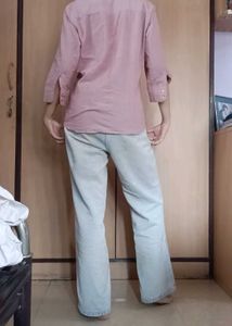 Pink Casual Fitted Shirt🩷