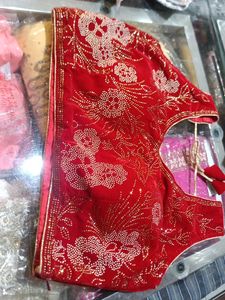 Red Embellished Blouse