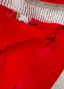 Unused Red Embroidered Kurta