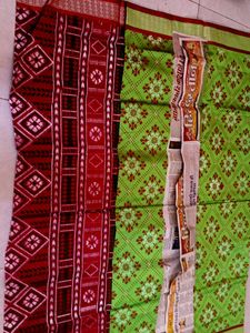 sambalpuri print saree with pata blouse piece