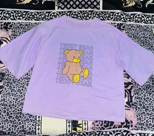 Lilac Teddy Bear Graphic Tee