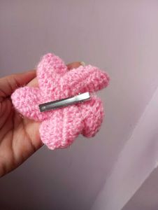 Handmade Crochet Flower Hair Clip