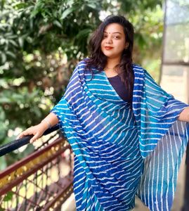 Striped Blue Saree