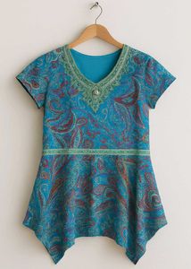 Paisley Print Top
