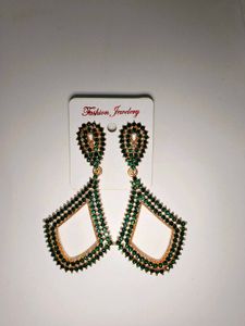 Emerald Green Statement Earrings