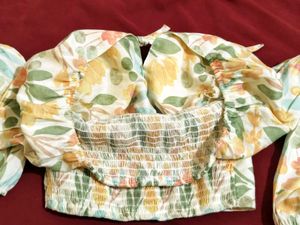 Floral Print Tie Top