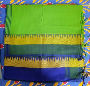 Elegant Green Cotton Saree