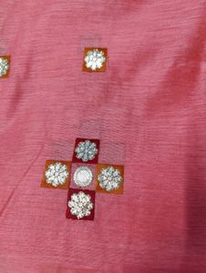 Peach Coloured Formal Saree