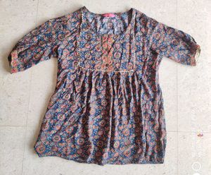 Boho Floral Print Top