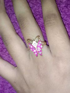 Butterfly Rings - Pink &amp; Black Combo
