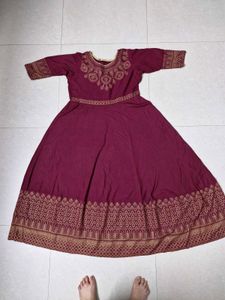 Floral Print Anarkali Kurta Set