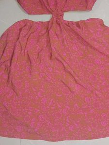 Pink Cutout Mini Dress