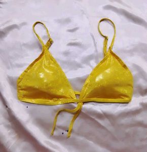 Yellow Shimmer Bikini bra