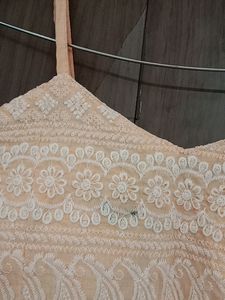 Embroidered Peplum Tank Top