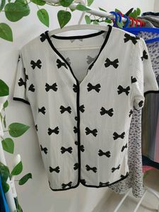 Cute Korean Bow Pinteresty Pj Night Top