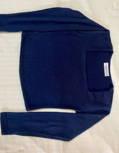 Square Neck Navy Blue Colour Top