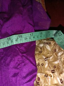 Purple And Golden Clr Long Frock Dress For (Girl
