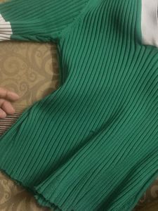 Green Knit Top