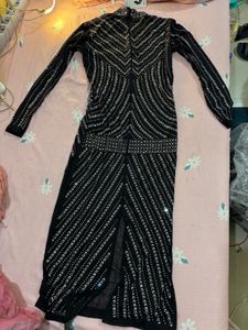 Black embellished dress