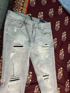 Distressed Light Wash Jeans Only One Use
