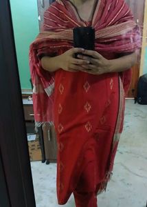 Red Kurta Set &amp; Dupatta Margin Upto 44