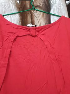 Coral &amp; Patterned Sleeveless Top