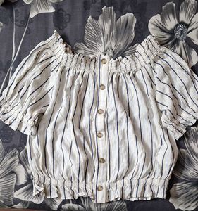 Striped Off-Shoulder Top