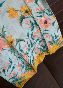 Women Mint Green Colour Floral Printed Kurta Set