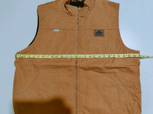Vintage Old Mill Vest Men XL Brown Canvas Jacket